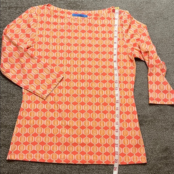 NWOT J. McLaughlin Women’s 3/4 Length Sleeve Pink/Coral Shirt Size S - Picture 4 of 8